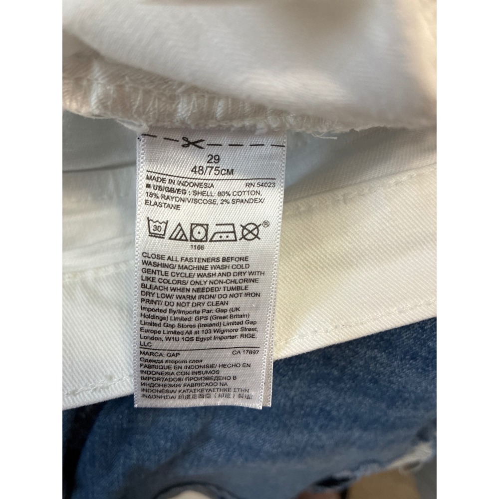 Gap Denim Womens White 5 Inch Shorts Size 29 Mid Rise Stretch Jean Shorts - Picture 8 of 9